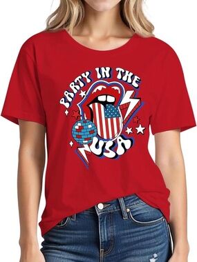 Red 4th of July Patriotic Shirt